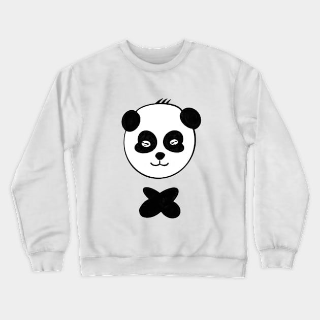 Panda says no! Crewneck Sweatshirt by Andrew Hau